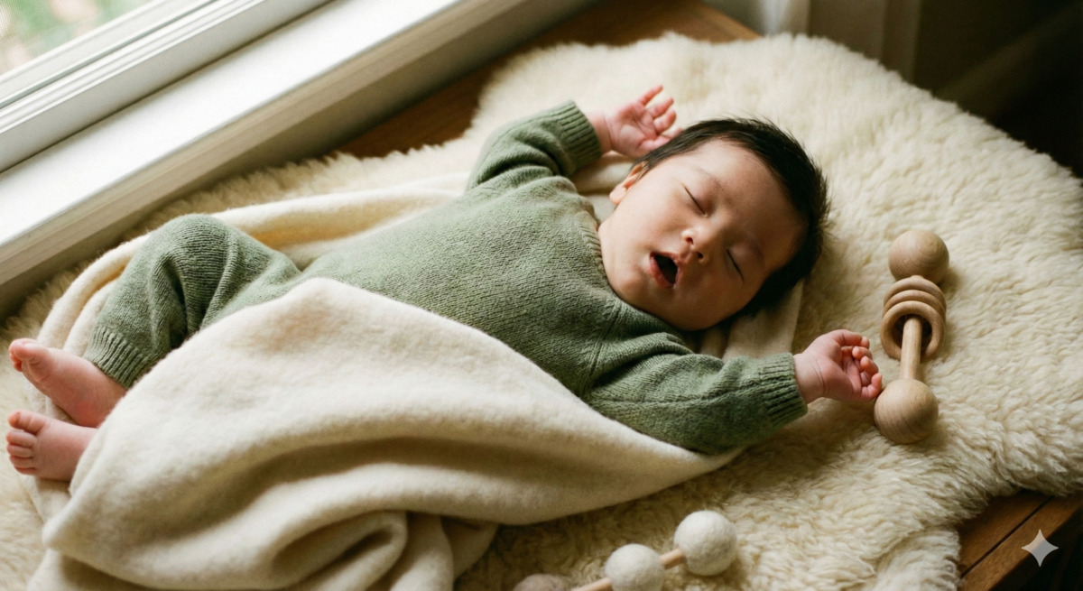 リラックスする赤ちゃん